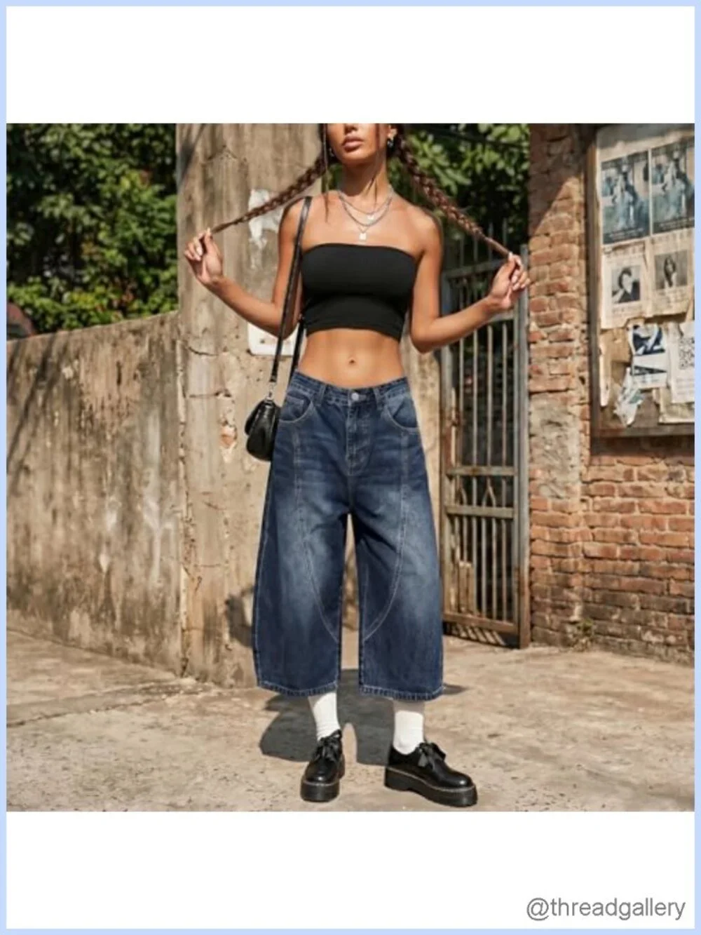 Baggy Jean Shorts for Women Y2k Loose Denim High Rise Long